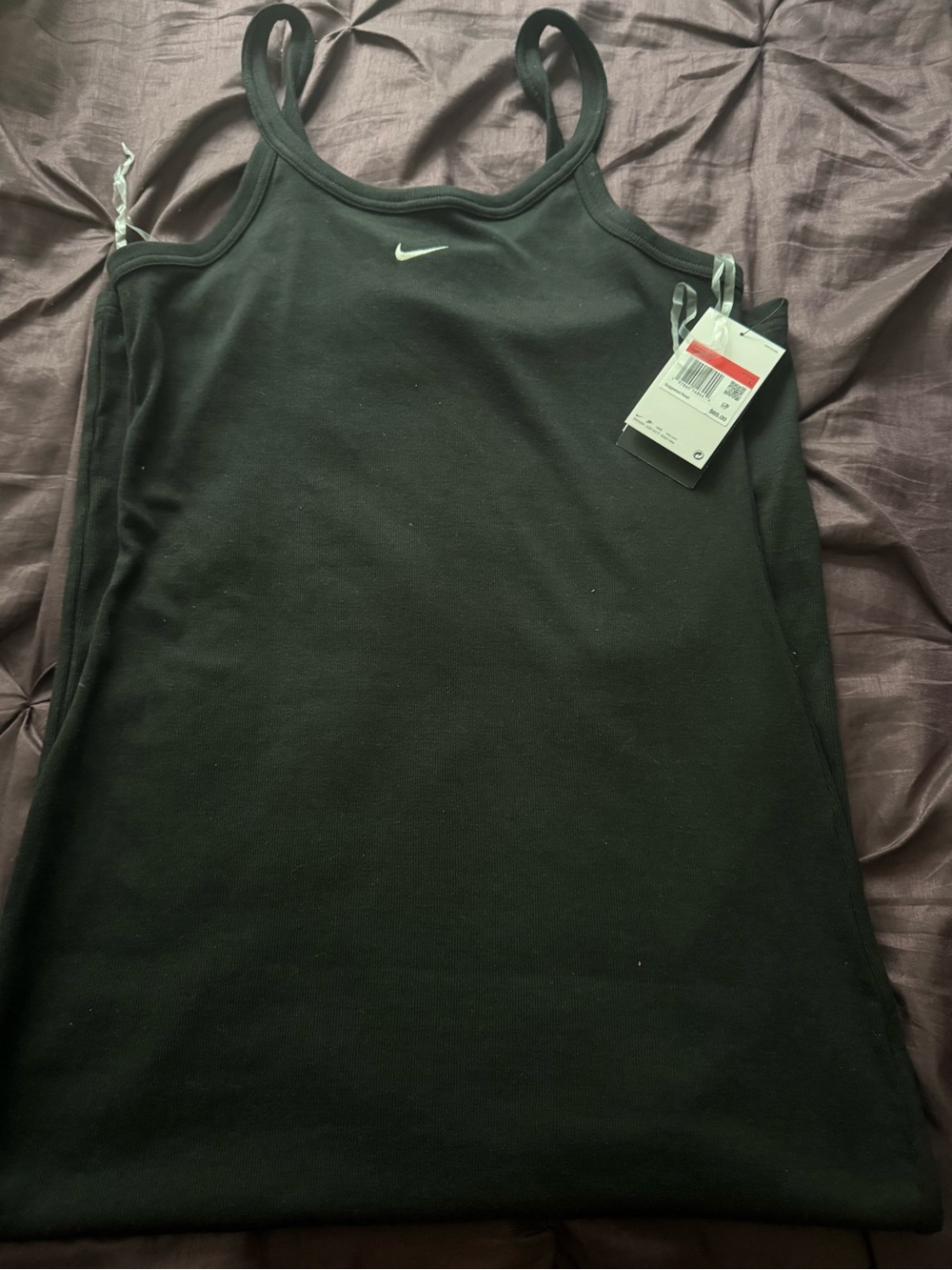 Nike Women's Black Tank Top Dress with White Swoosh